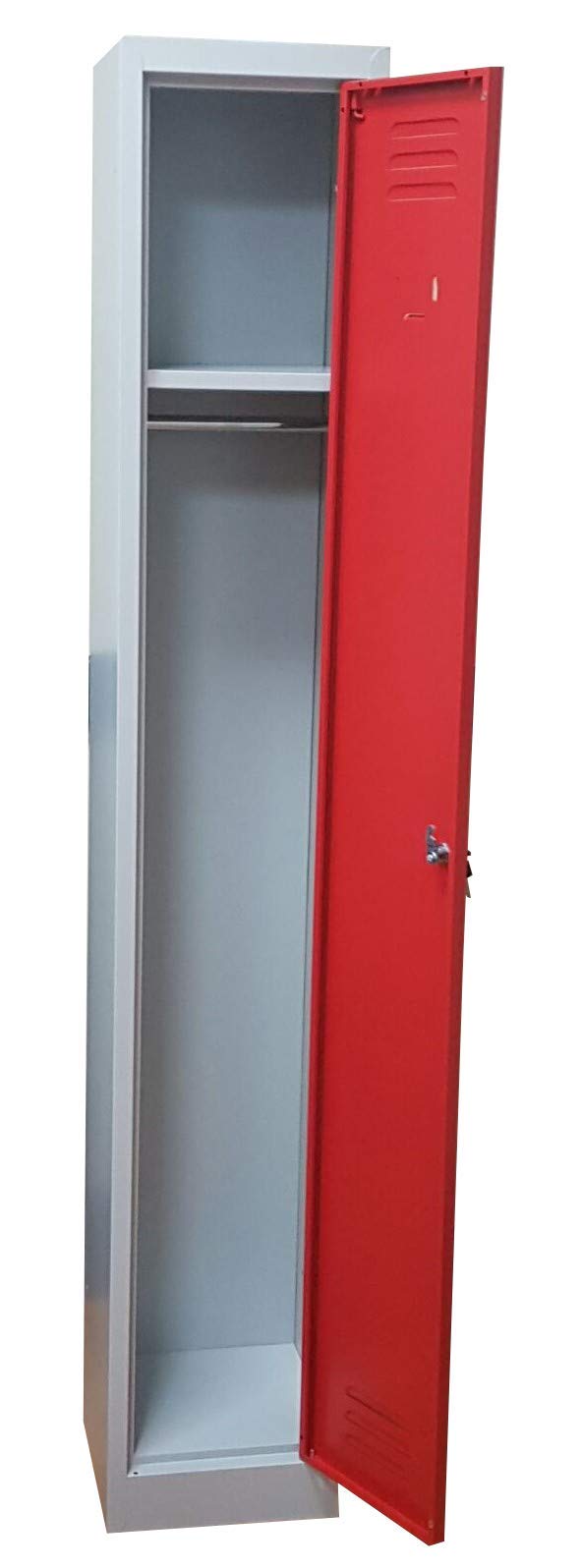 Armadietto spogliatoio in metallo con sistema di aggancio A 2 POSTI, con ante colorate MULTICOLOR, dim.cm.60x30x180h