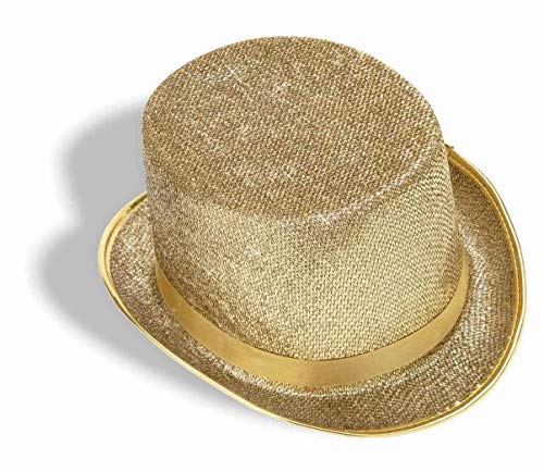 Forum Novelties Men's Glitter Mesh Costume Hat, Gold, One Size
