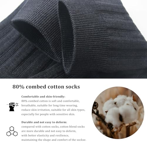 Wildarms Mens Dress Socks - Thin, Breathable, Soft, Durable Reinforced Crew Socks for Perfect Suit Matching3