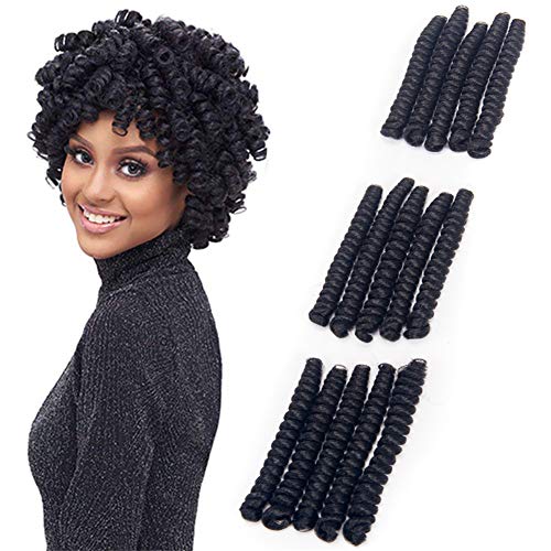8Packs Deal 20Strands/pack Toni Curl Crochet Braids Hair Short Bouncy Twist Synthetic Curly Hair Extensions for Women (20", #1B)