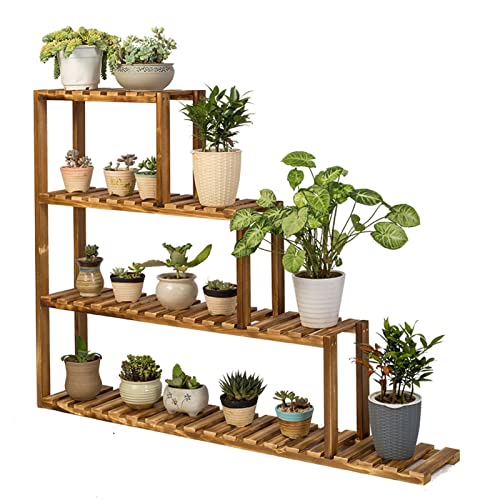 Jardinière échelle en bois pour optimiser vos petits balcons