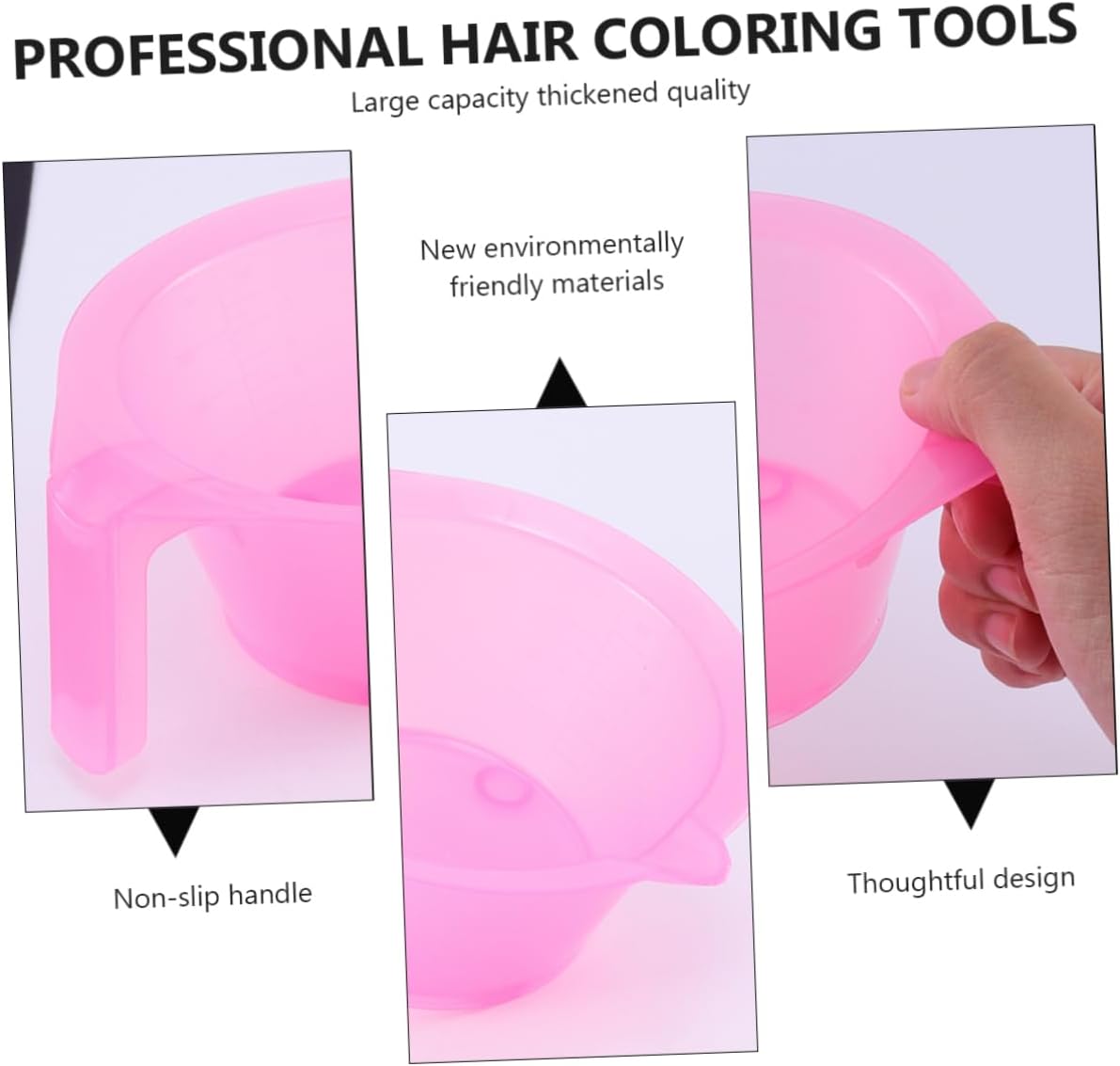 Hair Dye Bowls ，Hair Mixing Bowl ，6pcs Sturdy Cups Handle for Coloring for Salon and Home Use