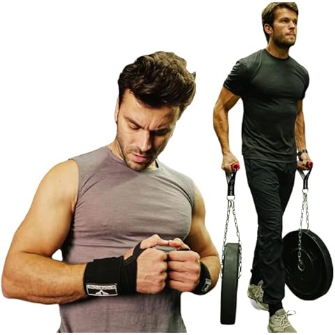 VIKINGSTRENGTH Advanced Farmer Walk Handles and Durable Wrist Wraps Combo - High-Performance Strength Training Equipment Bundle Cover