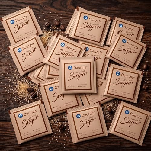 Image of Daurala Sugar Sachet Brown 5gm (200 units) (1 kg pack)