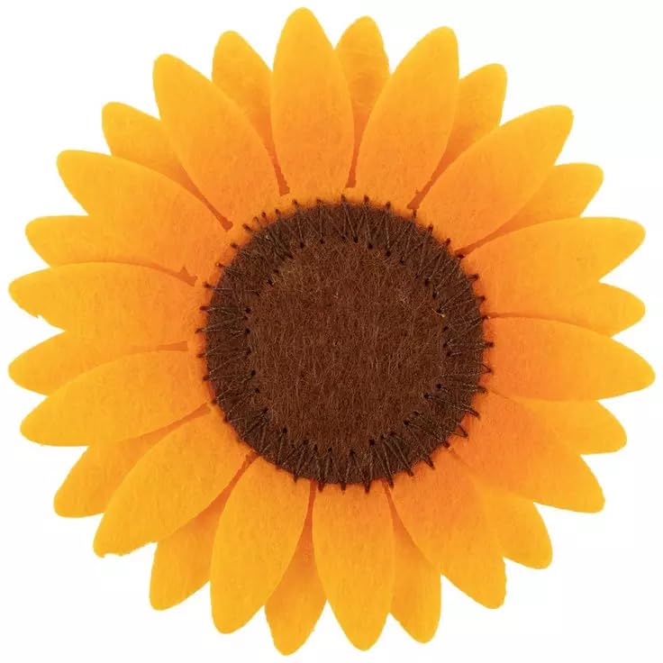 Sunflower Felt Stickers Autumn Decorations Crafts - 4 Pieces