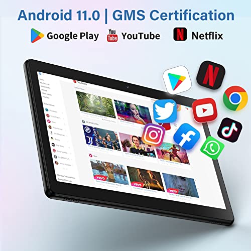 Android Tablet, 10 Inch Android 11 Tablet, 2Gb Ram 32Gb Rom, 512Gb Expand Android Tablet With 8000Mah Battery, Dual Camera, Wifi, Bluetooth, Ips Hd Touch Screen, Google Gms Certified #TOP1