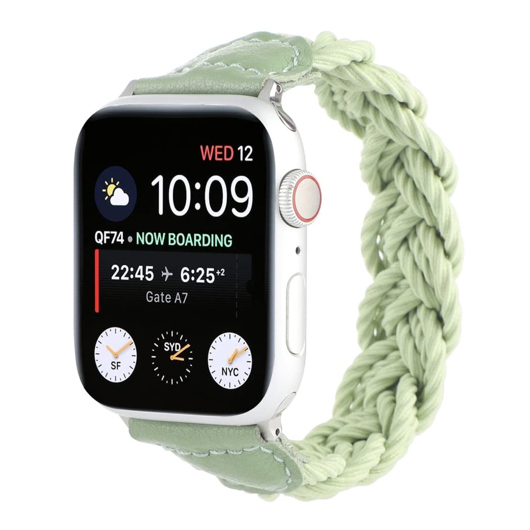 SDEQA Correas Compatibles con Apple Watch Series SE/7/6/5/4/3/2/1 Pulsera De Repuesto De Nailon Tejido Elástico Ajustable Bandas Deportivas De Nailon Suave Y Transpirable