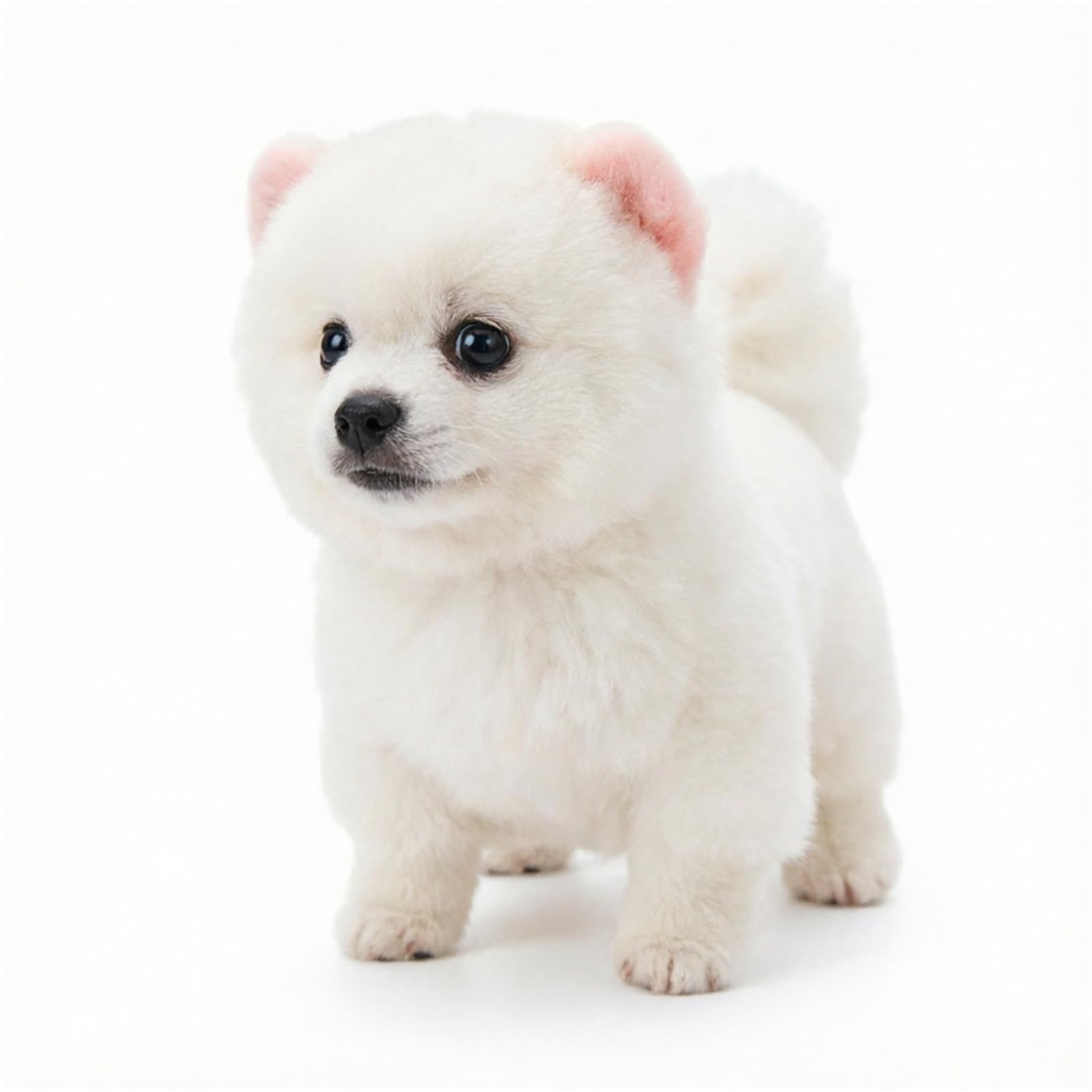 Plüschtiere, Weiches Pomeranian-Hunde-Plüschtier, tierisches lebensechtes Hundeplüschtier, 26 cm(Bichon Frise)
