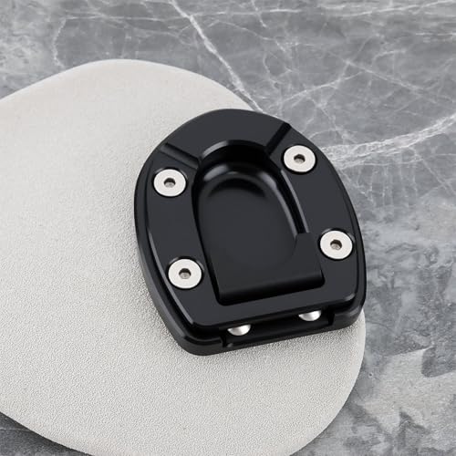 Be In Your Mind Motorrad-Ständer-Verlängerungspad Seitenständer-Plattenpad Kompatibel mit Vespa GTS GTV GT Beverly400s Schwarz