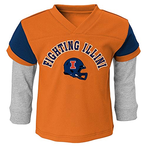 Outerstuff Illinois Fighting Illini Infant's Orange Charger Long Sleeve Shirt & Pants Set (24M)