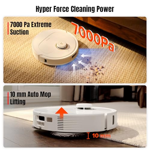Image of roborock Qrevo MaxV Robot Vacuum and Mop, FlexiArm Design, Hot Water Re-Wash & Re-Mop, Auto-Drying, Self-Emptying, 7000Pa Suction, Built-in Voice Assistant, Auto Mop Lifting(Renewed)