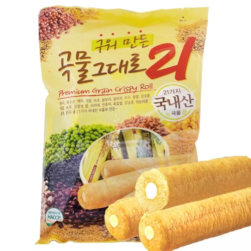 LENITH Korean Premium Multi Whole Grain Baked Crispy Rolls 21 Grains 180g(6.35oz 1090kcal)