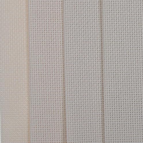 Image of KCS 4 /6 pc of 12 inch x 18 inch(30cmx45cm) 18CT Counted Cotton Aida Cloth Cross Stitch Fabric (4 pc, Ecru)