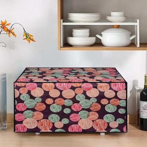 Image of DREAM KING Stylish Design & Printed Microwave Oven Cover Full Closure |waterproof & Dustproof Oven Cover Suitable for All Models - Multicolour SA68