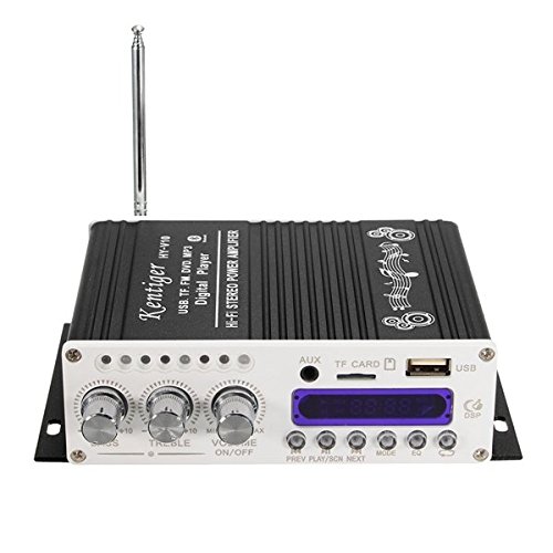 Generic Kentiger HY-V10 Mini Bluetooth Hi-Fi Stereo Amplifier Bass Booster MP4 12V for Car Motorcycle