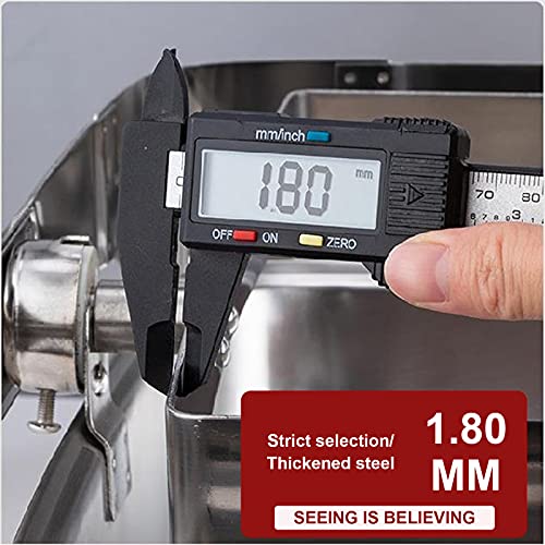 DBMGB Chafing Dish Set Speisenwärmer Buffetwärmer, 6L Wärmebehälter für Essen Buffetwärmer mit Sichtbarem Glasdeckel für… – Bild 8