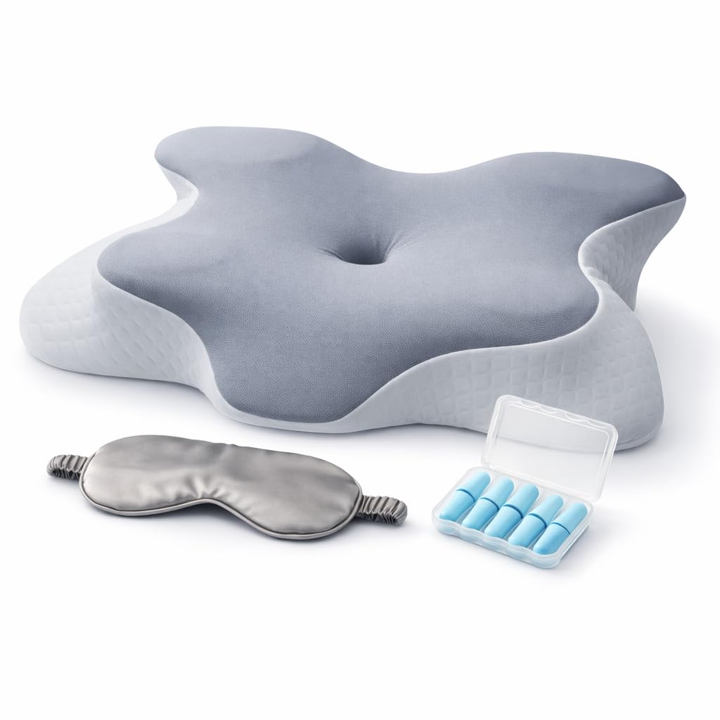 Oreiller ergonomique cervical mousse à mémoire de forme Qovo pour des nuits calmes
