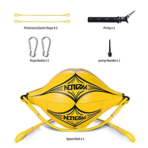 image for OPLIY Double End Ball, Boxing Speed Ball Leather Boxing Ball with Pump