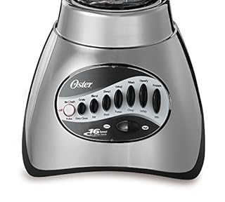 Oster Classic Series 16-Speed Blender with Food Chopper & 5-Cup Glass Jar, Countertop Kitchen Blender, Brushed Nickel