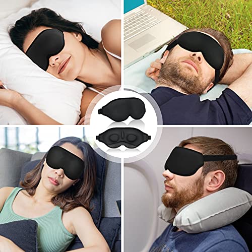 3D slaapmasker voor dames en heren, 3D verstelbare elastiek, oogmasker, lichtblokkerende oogafdekking, slaapbril, slaapmasker, huidvriendelijk zijden slaapmasker, slaapmasker voor reizen, dutjes, yoga - Image 8