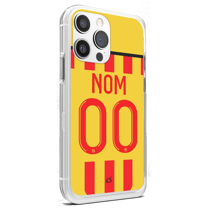CS Coque Téléphone Football Lens Domicile 2024 2025 Personnalisable Nom Numéro Coque Maillot...