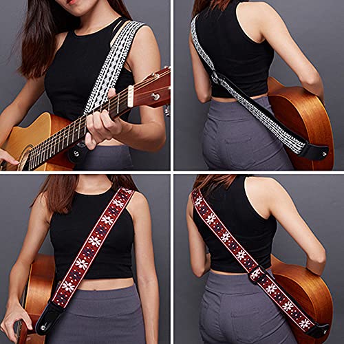 P&P Sangle de guitare de 5,1 cm avec extrémités en cuir réglable pour basses, acoustiques, classiques et électriques, style vintage pour filles, garçons, enfants, hommes et femmes – Vert mélangé - Les Beatles, Paul McCartney, John Lennon, RIngo Starr, George Harrison P&P Sangle de guitare de 5,1 cm avec extrémités en cuir réglable pour basses, acoustiques, classiques et électriques, style vintage pour filles, garçons, enfants, hommes et femmes – Vert mélangé – Image 7