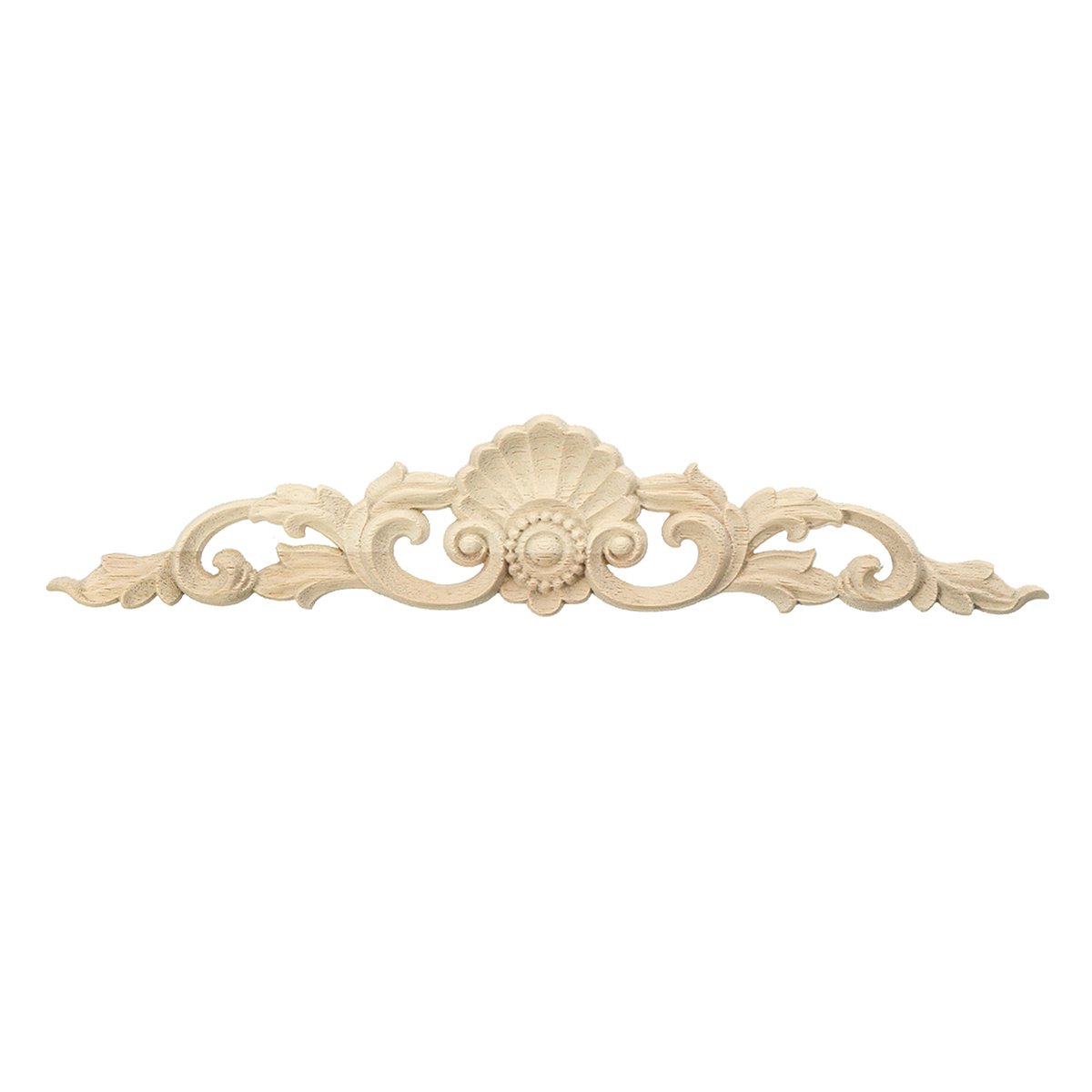Baogu Wood 2Pcs Carved Onlay Applique Unpainted Frame Door Wall Decor For Cabinet Furniture L