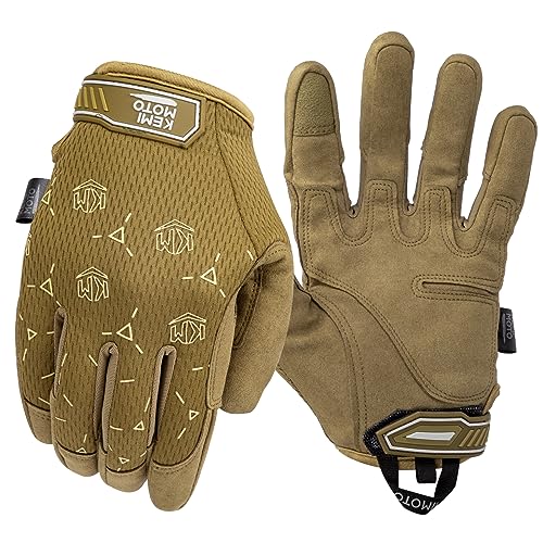 KEMIMOTO Taktische Handschuhe, Militär Einsatzhandschuhe mit Touchscreen, Tactical Gloves, Atmungsaktiv, Vollfinger, Outdoor Handschuhe für Bushcraft, Motorrad, Jagd und Security