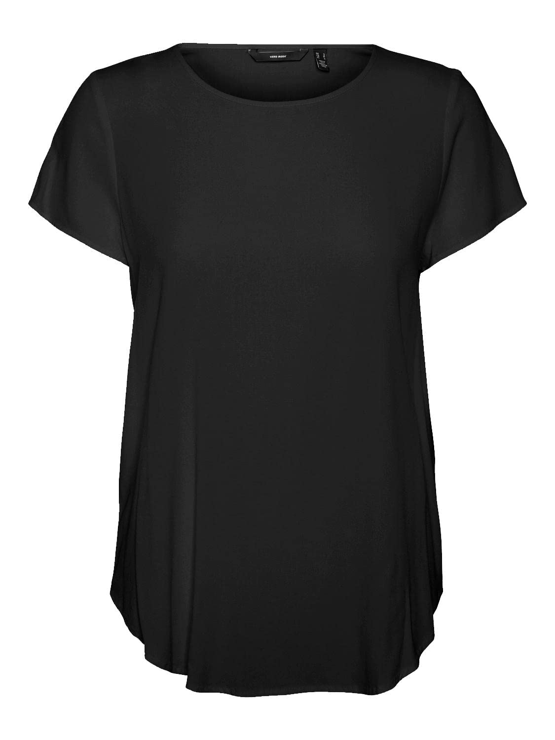 VERO MODA Damen Basic T-Shirt Kurzarm Rundhals Top Langes Einfarbiges Oberteil VMBECCA