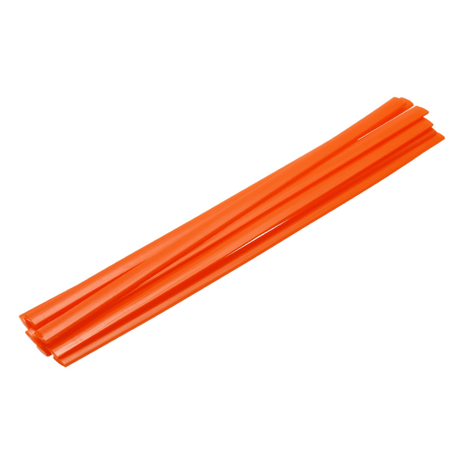 sourcing map 8 Pcs Orange Plastic Welding Rods 9.5mm x 250mm HDPE Flat Ribbon Plastic Welding Strip for Repairing Water Tanks Forklift Pallets Trash Cans Transfer Troughs(0.4inch x 10inch)