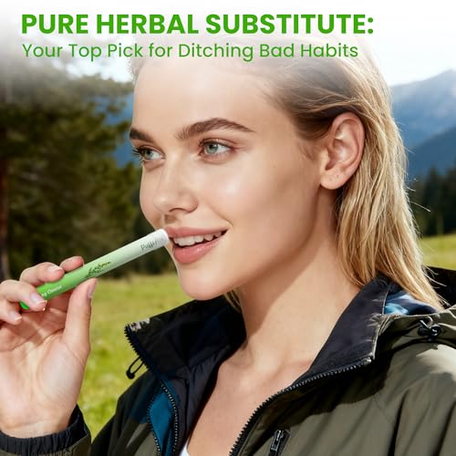 Image of Herbal Diffuser Pen, Detox Diffuser with Mullein, Thyme & Mint for Better Breathing, All Natural Swap - Up to 600 Uses (Varies by Usage), 3 Diffusers, 1 Pack