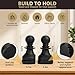 Chess Book Ends for Shelves – Elegant Decorative Bookends for Heavy Books, Office & Living Room Decor – Modern Shelf Organizer and Gift for Book Lovers by ROOKMATE (Black Mate, Pawn Duo)
