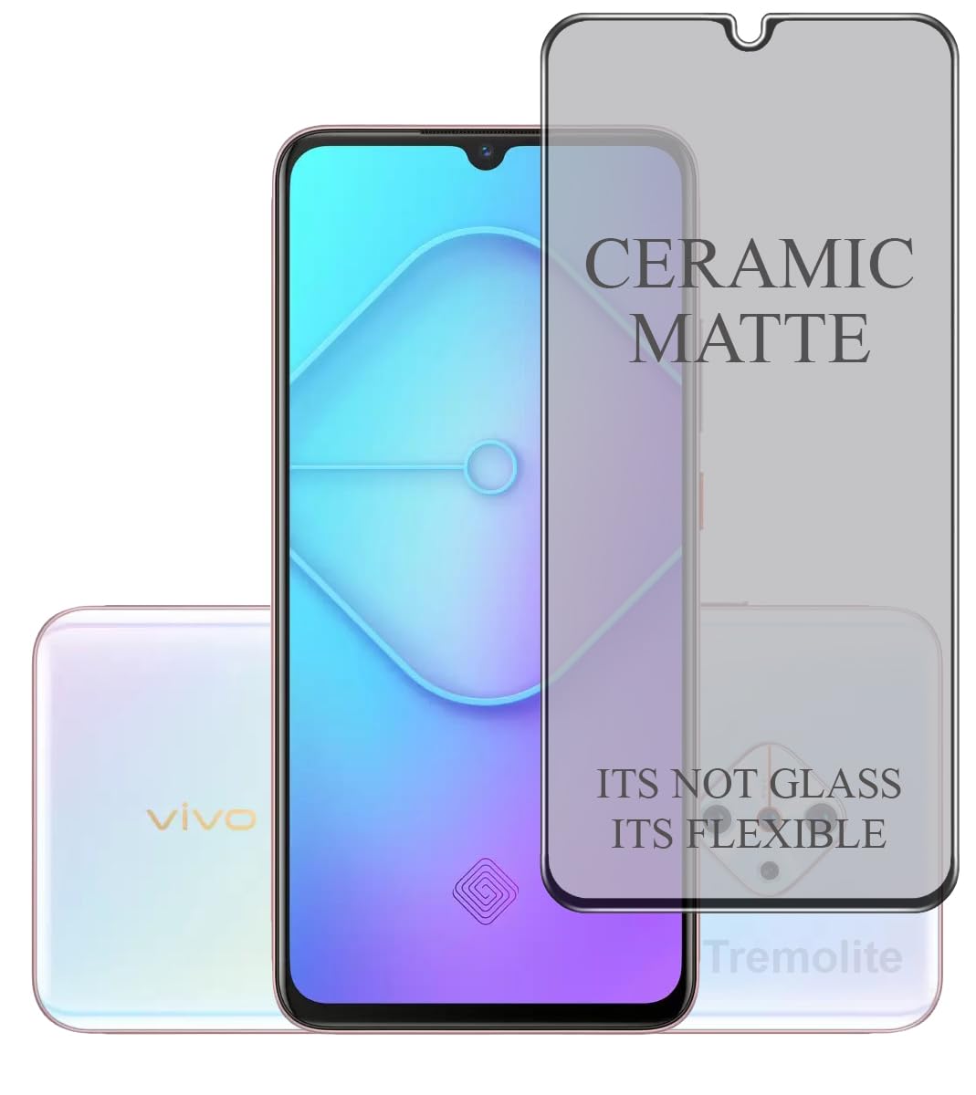 Tremolite® Design for vivo S1 Pro Tempered Glass Matte Finish Screen Protector Guard Front Side [Full Coverage] Anti Glare Anti Fingerprint [Bubble-Free] (B09D832QP7) Amazon Price History, Amazon Price Tracker