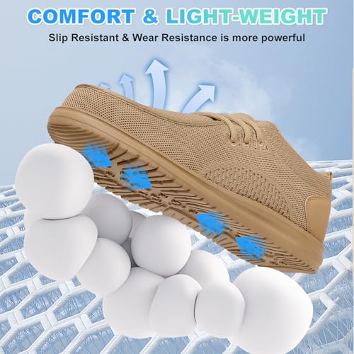 Image of VikoViren Slip On Steel Toe Shoes Men Loafers Safety Work Sneakers | Non Slip, Puncture Proof, Lightweight, Comfortable, Breathable, Indestructible Loafers Construction Shoes, Tennis, Casual