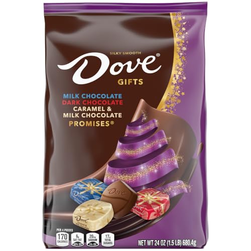 DOVE Promises Milk, Dark & Caramel Christmas Candy, Assorted Chocolate Candy Variety Pack, Stocking Stuffers - 24 oz Bag - image 2