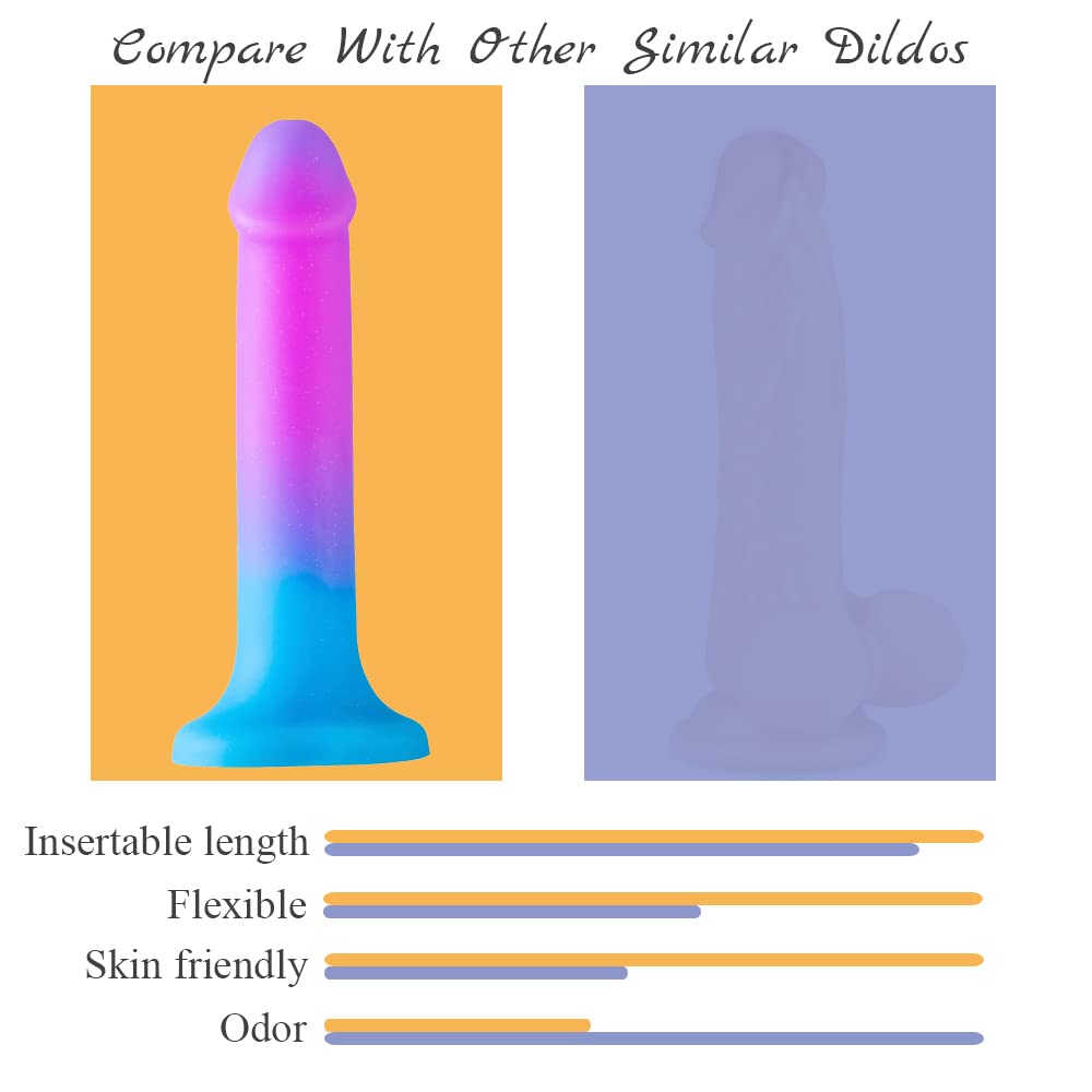 Dildo Realistici da 20 CM, Realistico Pene in Silicone per Giocattoli Sessuali per la Stimolazione del Punto G Anale,Design Senza Palline per Bacchetta più Lunga per Donne e Uomini