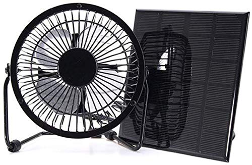 Solar Powered Fan 3W 4 inch Free Energy Green Energy Power Ventilator for Greenhouse Motorhome House Chicken House Outdoor Home Cooling By ShareTime (3W-USB)