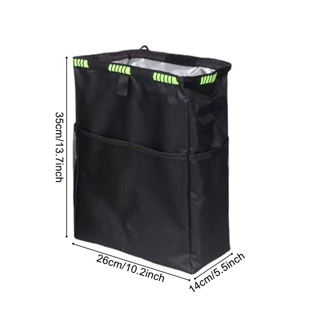 DONGKER Auto Mülleimer, Auslaufsicherer Reise Auto-Müllbeutel, 26x14x35 cm, Wasserdichter Aufbewahrungstasche Mehrzweck Organizer zum Aufhängen für SUV, Wohnmobil, Camping