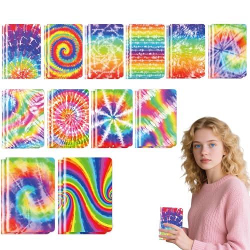 Blocs de notas tie dye con 24 cuadernos pequeños motivacionales para notas diarias