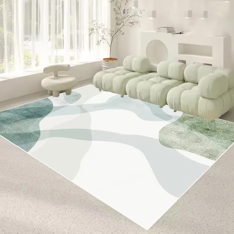 Tapis vert moderne 60x170 cm de salon et chambre chic