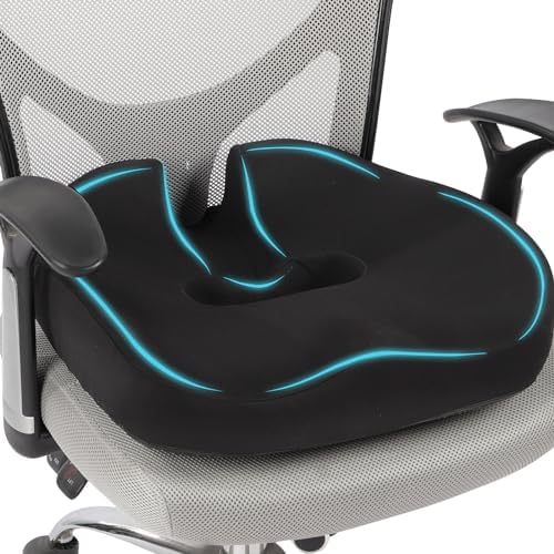 ComfiLife GelEnhanced Nonslip Coccyx Memory Foam Seat Cushion For