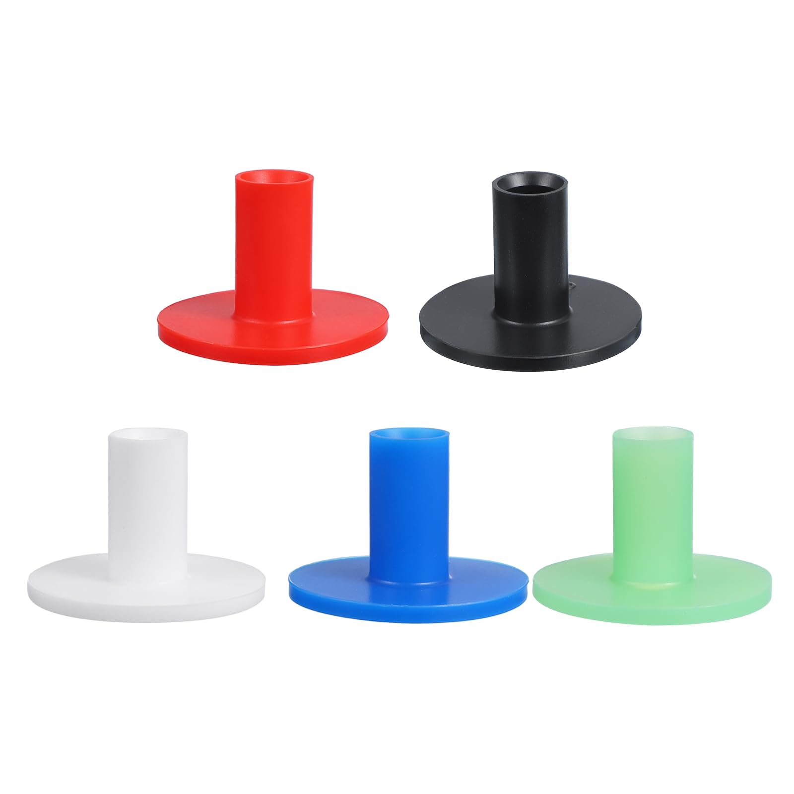 PATIKIL 1.38 Inch Rubber Golf Tees, 5 Pack Tall Practice Training Driving Range Tee Stable Ball Holder for Outdoor Indoor Hitting Mat Backyard, 5-Color
