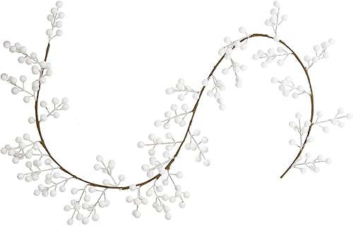 Miniatura 9 de Greentime - Guirnalda de Navidad de bayas rojas, bayas rojas artificiales para decoración de interiores y exteriores del hogar para invierno