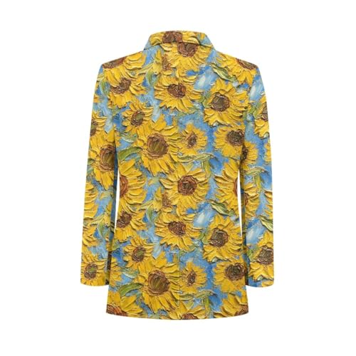 Men's Starry Night Blazer Jacket Art Oil Painting Long Sleeve Button Lapel Blazer4