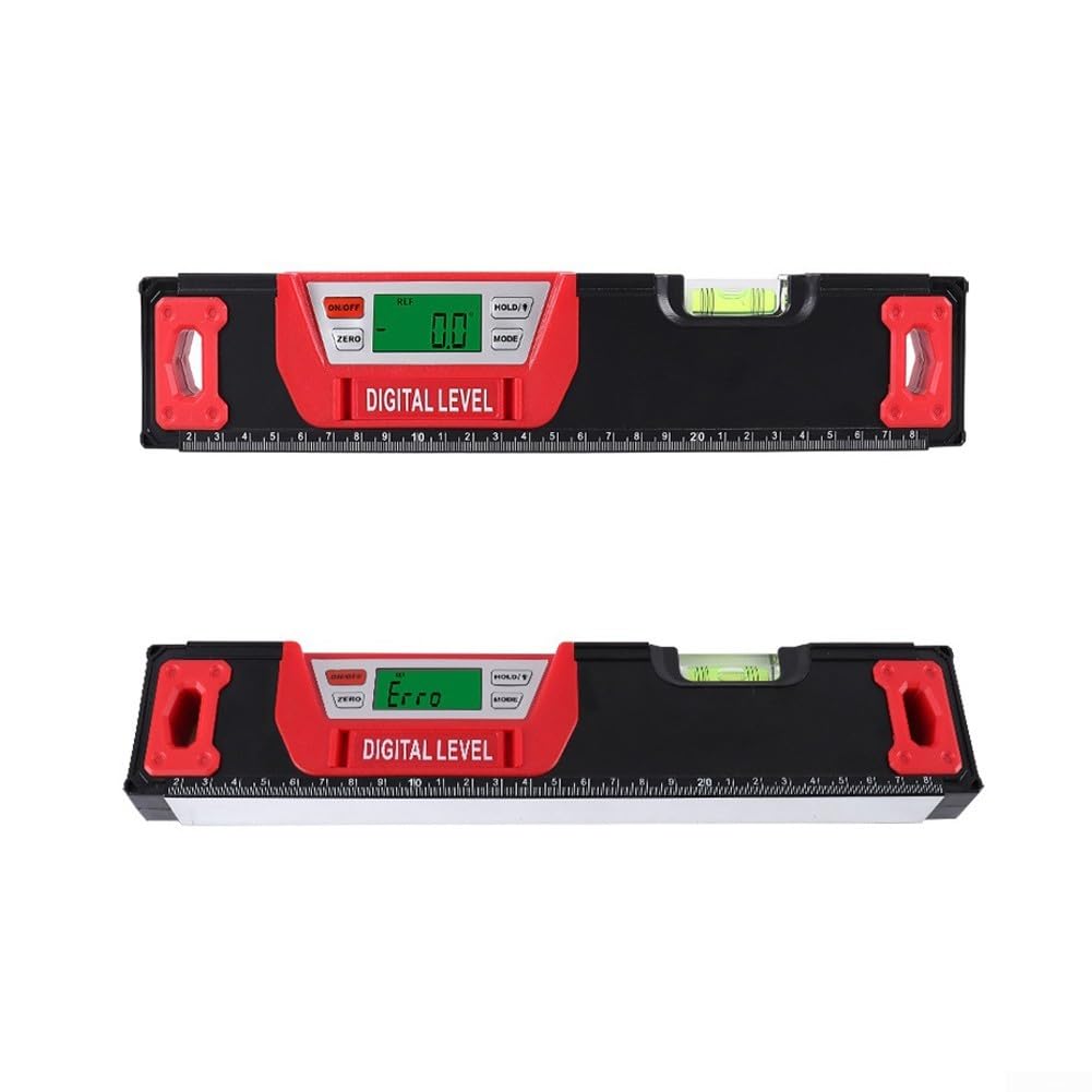 Niveau à bulle numérique, règle de niveau électronique, mesure de l'angle, compteur de pente numérique, affichage LED, rapporteur inclinomètre (30 cm)