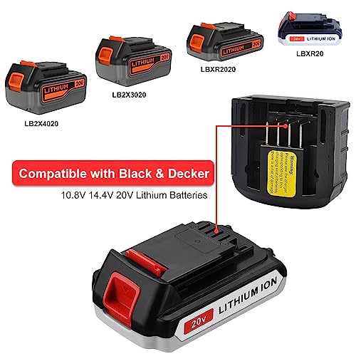 LCS1620 Lithium-ion Battery Charger for Black and Decker 14.4V 18V 20V li-ion Battery LBXR20 LBXR20-OPE LB20 LBX20 LBX4020 LB2X4020 LBXR2020-OPE LB2X3020-OPE 2 LCS1620 Lithium-ion Battery Charger for Black and Decker 14.4V 18V 20V li-ion Battery LBXR20 LBXR20-OPE LB20 LBX20 LBX4020 LB2X4020 LBXR2020-OPE LB2X3020-OPE - Image 2