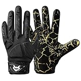 WVVOU Padded Football Gloves, Sticky Padded Receiver Gloves,Football Lineman Gloves