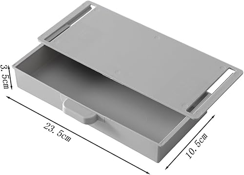 Miniatura 2 de LAIYOHO 1 caja de almacenamiento oculta autoadhesiva, organizador de cajones debajo del escritorio adecuado para el hogar, la oficina y la escuela