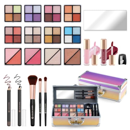 Color Nymph girls makeup kit starter set with train case (32 colors)