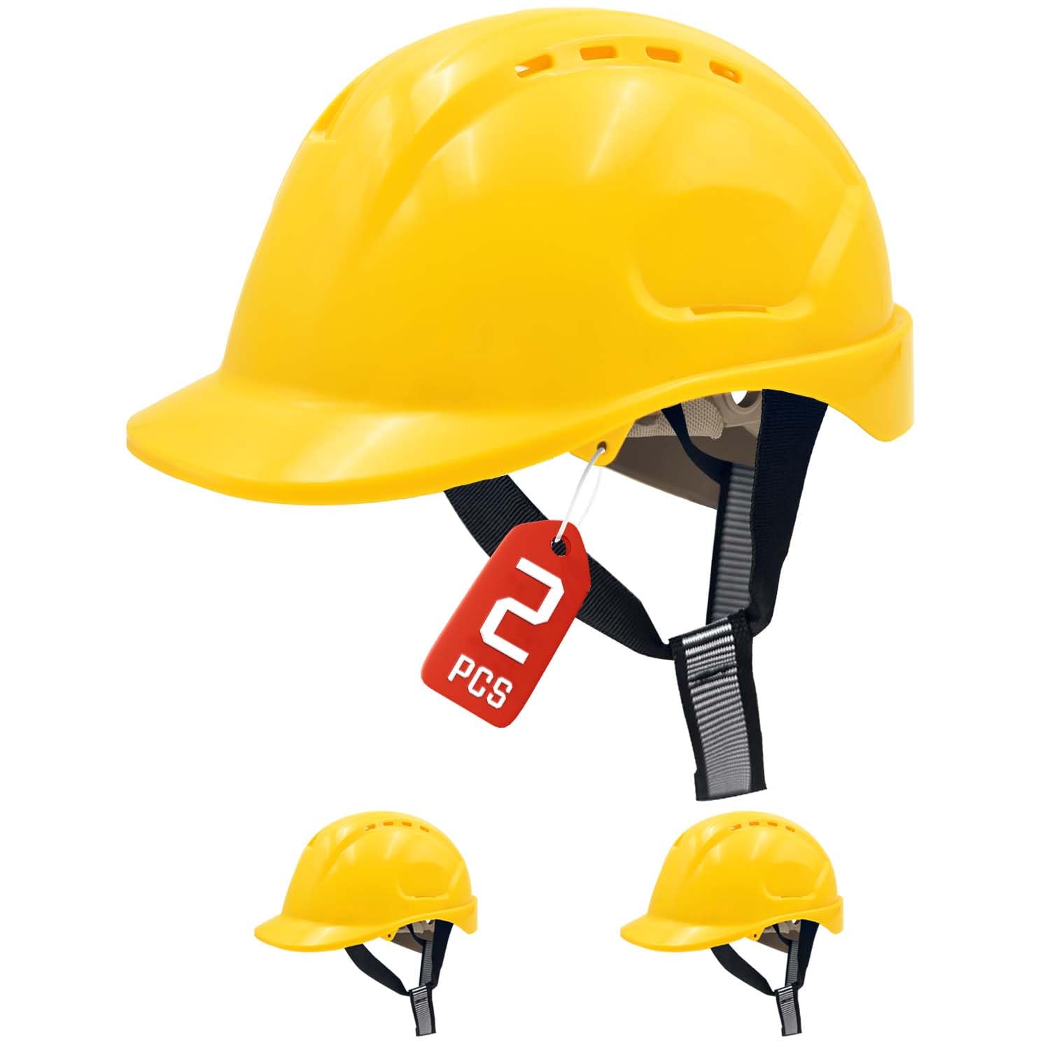 Casco Seguridad EN397, Casco Obra Construcción con Correa de 6 Puntos, Diadema Ajustable de 52 a 66cm Casco Transpirable para Hombres, Mujeres